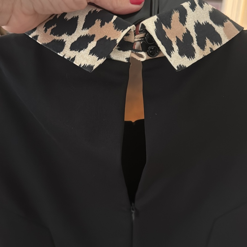Kate Spade dress with leopard collar size 8 - Picture 3 of 5